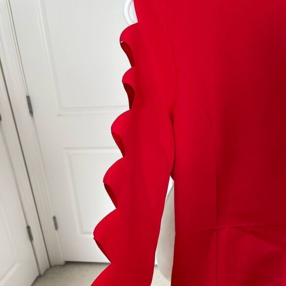 Lulu’s “Lights Down Low” Red Laser Cut-Out Long Sleeve Bodycon Dress - Picture 5 of 9
